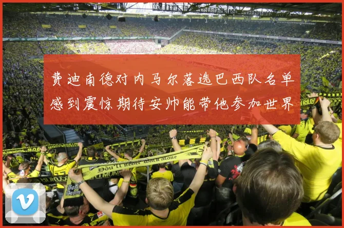 费迪南德对内马尔落选巴西队名单感到震惊期待安帅能带他参加世界杯